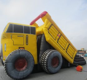 T8-373 Raksasa monster truk anak-anak tiup slide kering