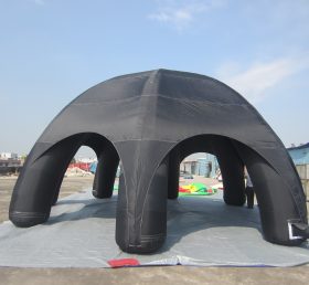 Tent1-23 Tenda tiup kubah iklan hitam