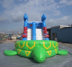 T8-1428 Kartun Turtle Inflatable Slide