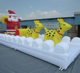 C1-1 Santa Claus & Amp Deer Inflatable Defocusing