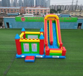 T5-112 Inflatable Castle Bouce House Combined Slide