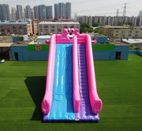T8-704 Pink Panther Tema Raksasa Inflatable Slide Acara Pesta Luar Ruang Anak