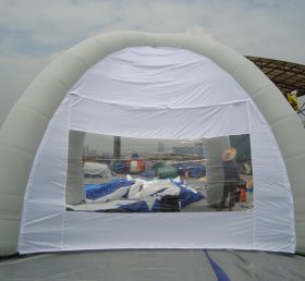 Tent1-324 Tenda tiup kubah iklan putih