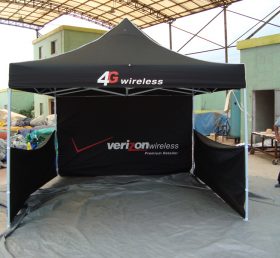 F1-22 Tenda kanopi hitam lipat komersial