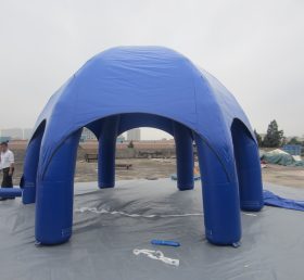 Tent1-307 Tenda tiup kubah iklan biru