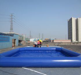 Pool1-557 Kolam renang tiup biru tua yang besar