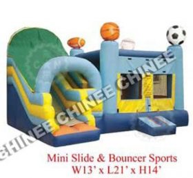 T5-137 Slide kombinasi trampolin kastil tiup sporty