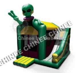 T5-152 Slide kombinasi rumah bouncing tiup alien