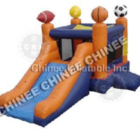 T5-154 Permainan olahraga tiup bouncing house kombinasi slide