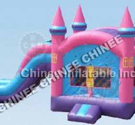T5-165 Princess Inflatable Castle Slide Trampolin