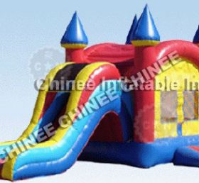 T5-174 Rumah bouncing kastil tiup dengan slide