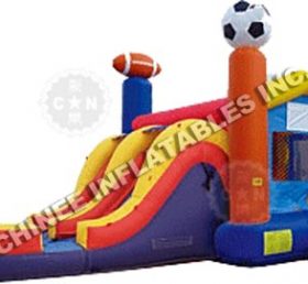 T5-233 Foorball Inflatable Castle Slide Bouncing House