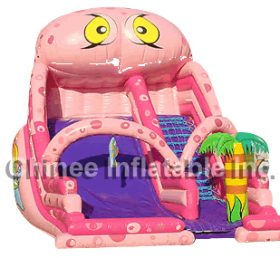 T8-245 Pink Owl Jungle Tema Inflatable Slide