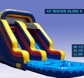 T8-408 Slide tiup raksasa dengan kolam renang