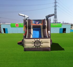 T8-497 Big Pirate Jumping Stretch Slide Inflatable Slide