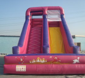 T8-534 Pink Girl Tema Raksasa Slide Dua Jalur Inflatable Slide