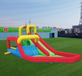 T8-553 Outdoor komersial warna tiup air slide bouncing rumah permainan kombinasi taman hiburan