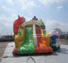 T8-1548 Smurf Inflatable Slide