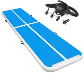 AT1-083 Airtrack Rolling Pad, Long Feet Inflatable Gymnastic Hoverpad Hoverpad Floor Pad + Electric Pump Training/Cheerios