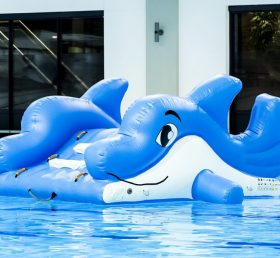 WG1-007 Permainan Kolam Renang Taman Olahraga Air Inflatable Dolphin