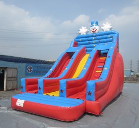 T8-1378 Badut bahagia melompat slide tiup anak-anak