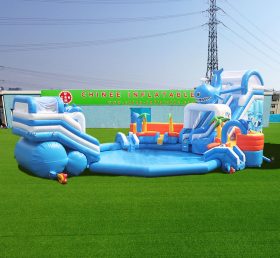 Pool2-713 Whale Inflatable Water Pool Water Park