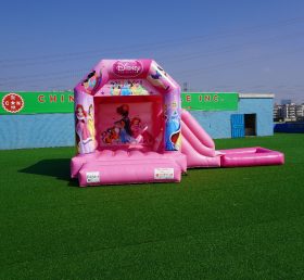 T2-1509B Outdoor Interior Children's Pullover Princess Pink Trampolin Castle
