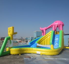 T8-848 Dengan kolam renang Patrick Star Inflatable Slide