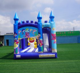 T5-1002 Little Shark Inflatable Castle Combo Slide Outdoor Children's