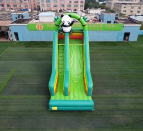 T8-3812 Giant Panda Slide Pesta Acara Warna Inflatable Slide