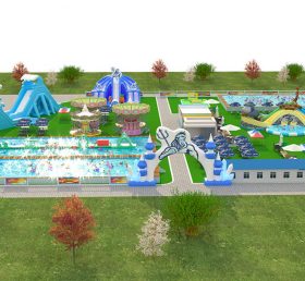 IS11-4016 Taman Hiburan Area Inflatable Maksimum Taman Bermain Luar Ruang