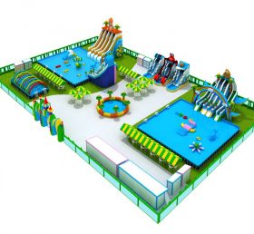 IS11-4003 Area Inflatable Maksimum Taman Hiburan Inflatable Taman Bermain Luar Ruangan