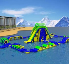 S163 Inflatable Water Park Water Island