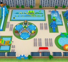 IS11-4020 Taman Hiburan Area Inflatable Taman Bermain Luar Ruangan