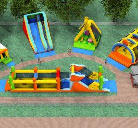 IS11-4022 Taman Hiburan Area Inflatable Taman Bermain Luar Ruangan