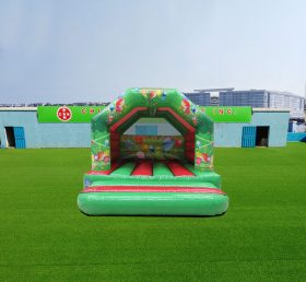 T2-4167 12X12Ft Green and Red Party Bouncing House