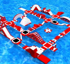 S159 Red Inflatable Water Park Water Park Water Island