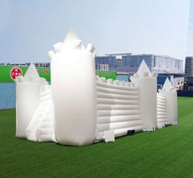 T2-3551B White Wedding Inflatable Castle