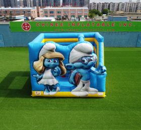 T2-4895 Smurf Inflatable Castle dengan Slide