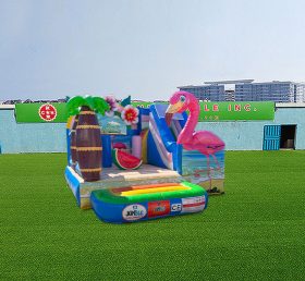 T2-4984 Flamingo Beach Inflatable Castle