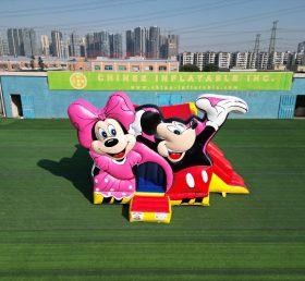 T2-1088B Disney Mickey & Amp Minnie Inflatable Castle dengan Slide