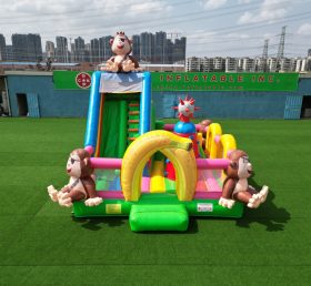 T6-3560B Pirate Monkey Tema Inflatable Slide Jumping Castle